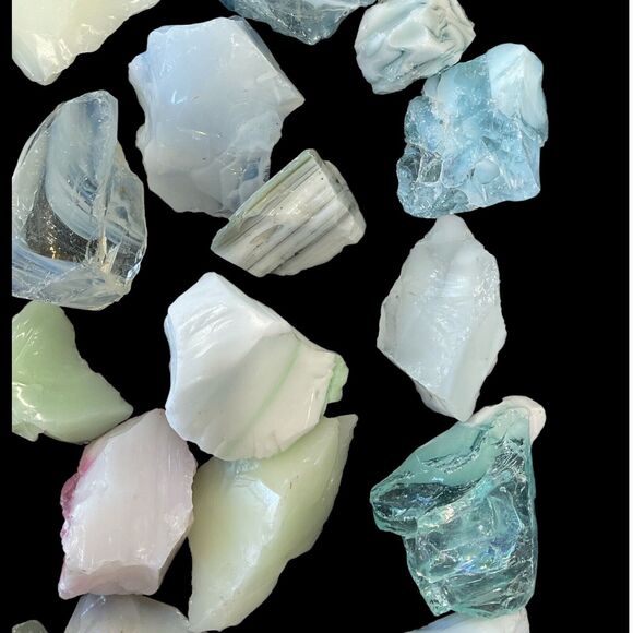 Art Glass Cullet Glowing Manganese Uranium Glass Bulk Assortment 3 LBS #5GA2 - Picture 6 of 8